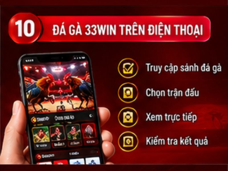 Đá gà 33WIN trên điện thoại